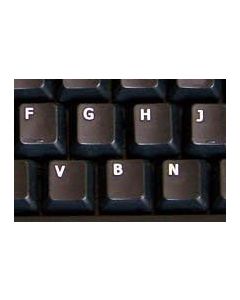 Online-Welcome German Non Transparent Keyboard Stickers Black Background