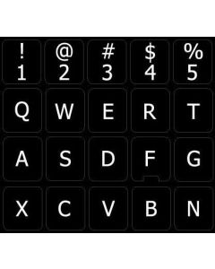 Online-Welcome Replacement English US Keyboard Sticker Black Background