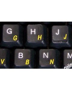 Online-Welcome German Keyboard Stickers Transparent Yellow Letters for Any Laptop Computer PC Desktop Notebook