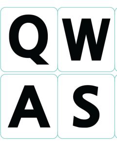 English US Large Lettering (Upper CASE) Stickers for Keyboard with White Background Non Transparent for Computer LAPTOPS Desktop